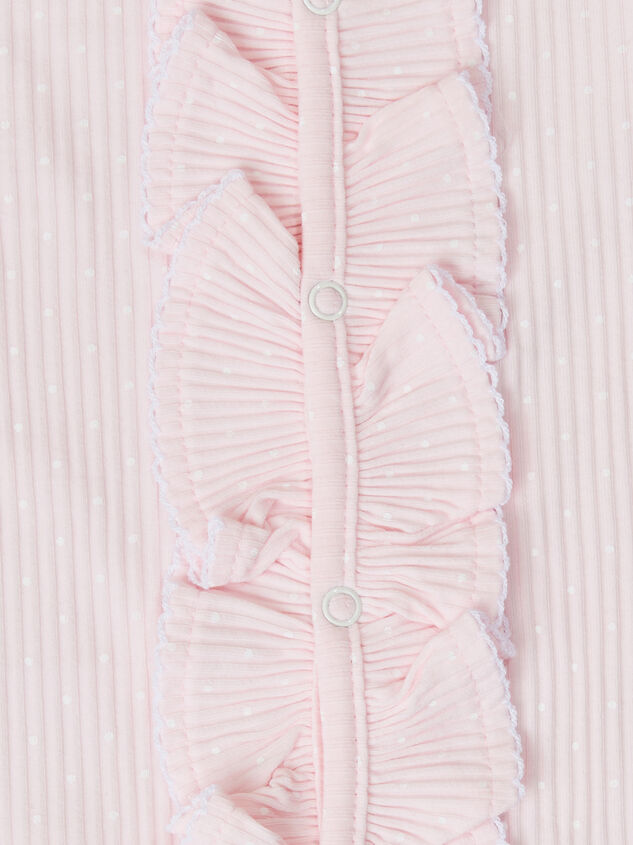 Cammie Polka Dot Ruffle Footie by Mud Pie Detail 3 - TULLABEE