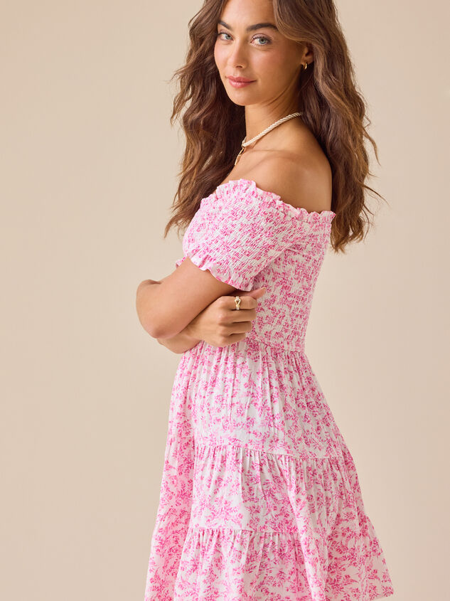 Clarita Floral Mini Dress Detail 3 - TULLABEE