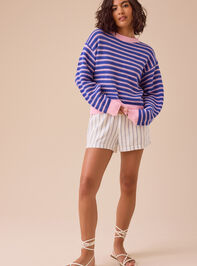 Poppy Bright Boxy Sweater Detail 2 - TULLABEE
