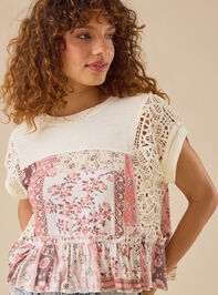 Wisteria Patchwork Crochet Top - TULLABEE