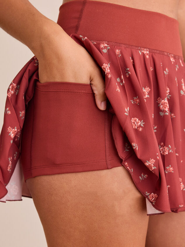 Going Pro Floral Pleated Skort Detail 5 - TULLABEE