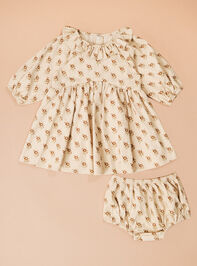 Anne Floral Corduroy Dress and Bloomer Set Detail 2 - TULLABEE