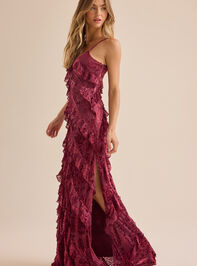 Selma Ruffle Maxi Dress Detail 4 - TULLABEE