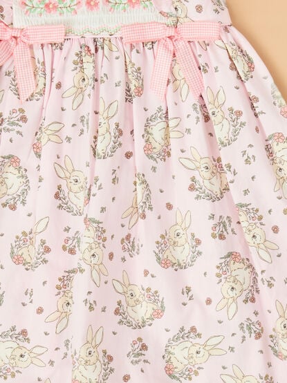 Bloom Bunny Smocked Toddler Dress - TULLABEE