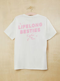 Girls Lifelong Besties Bow Tee Detail 3 - TULLABEE