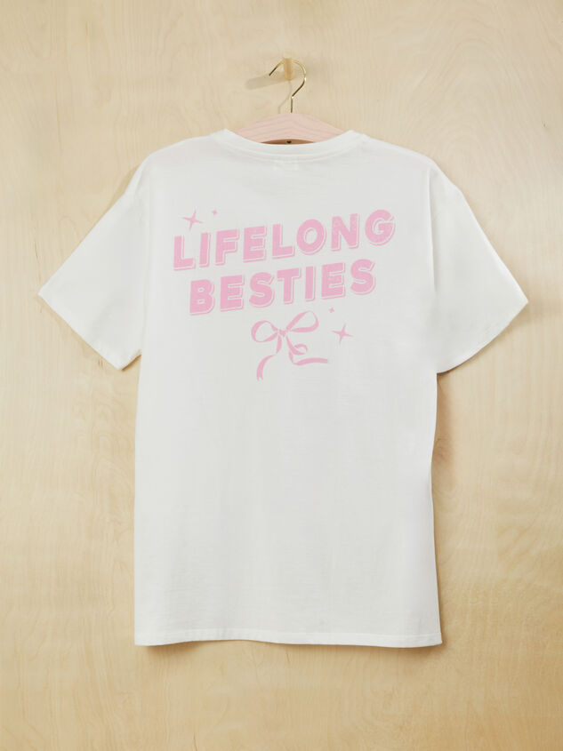 Girls Lifelong Besties Bow Tee Detail 3 - TULLABEE