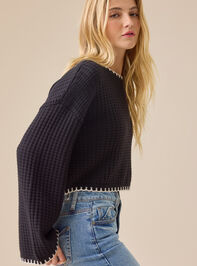 Ellis Bow Back Sweater Detail 5 - TULLABEE