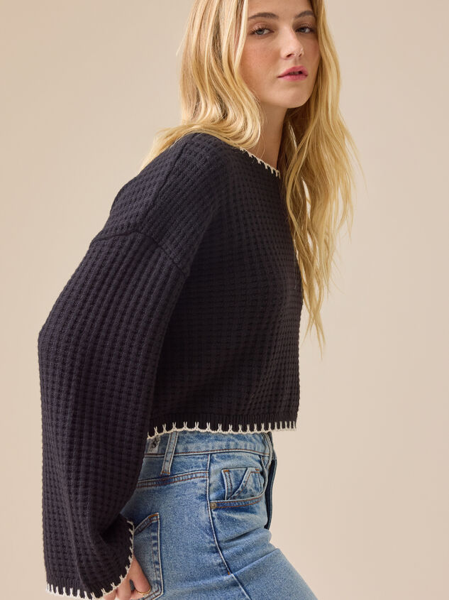 Ellis Bow Back Sweater Detail 5 - TULLABEE