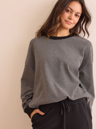 Midnight Motion Striped Pullover - TULLABEE