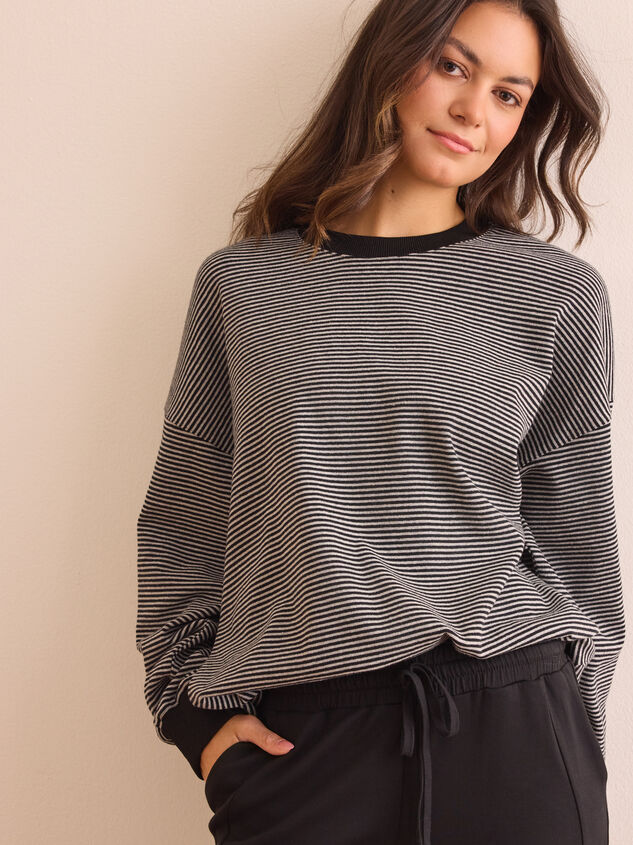 Midnight Motion Striped Pullover - TULLABEE