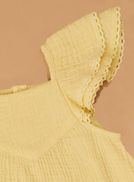 Julia Flutter Sleeve Dress Detail 2 - TULLABEE