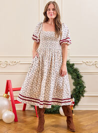 Ella Floral Velvet Mama Dress - TULLABEE