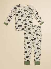Black Bear Baby Lounge Set Detail 2 - TULLABEE