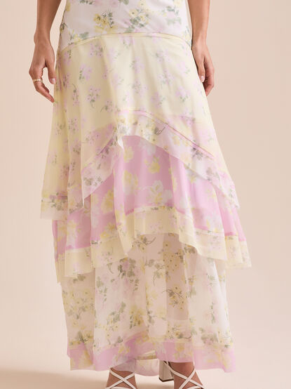 Bellani Tiered Midi Skirt - TULLABEE