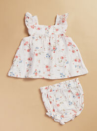 Dahlia Roses Top and Bloomer Set Detail 2 - TULLABEE