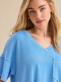 Alessia Ribbed Tunic Top Detail 3 - TULLABEE
