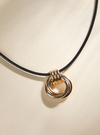 Door Knocker Twisted Cord Necklace Detail 2 - TULLABEE