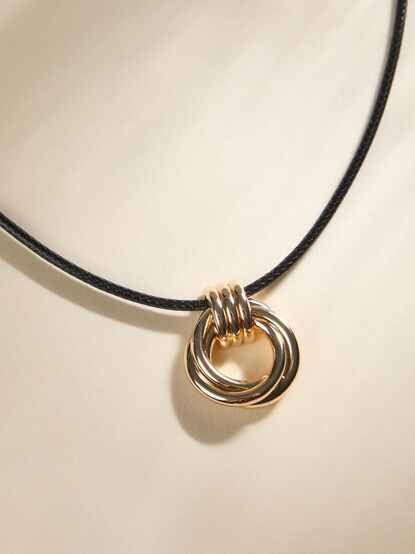 Door Knocker Twisted Cord Necklace - TULLABEE