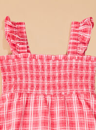 Lisa Toddler Plaid Dress Detail 3 - TULLABEE