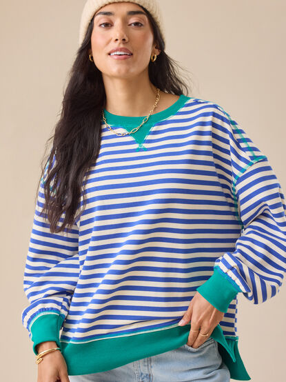 Pace Setter Stripe Crewneck - TULLABEE