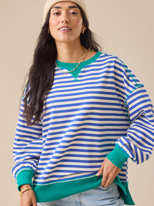 Pace Setter Stripe Crewneck - TULLABEE
