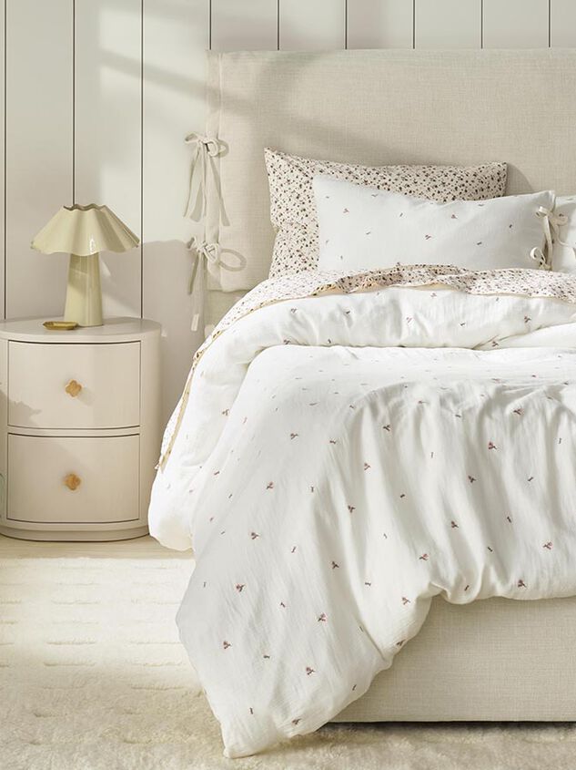 Clara Cotton Duvet Cover Detail 2 - TULLABEE