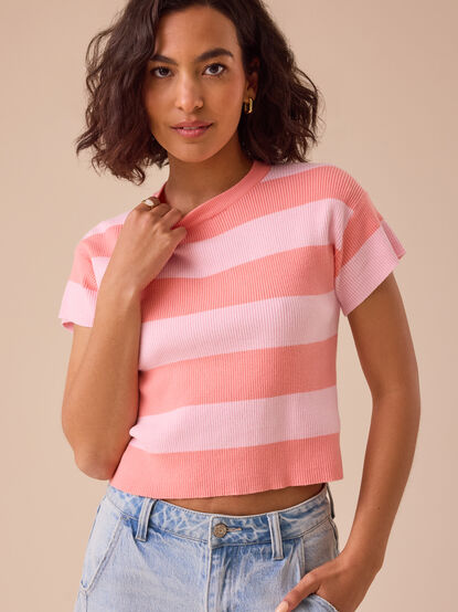 Sophie Striped Ribbed Top - TULLABEE