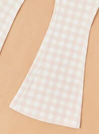 Lena Gingham Flare Leggings Detail 2 - TULLABEE