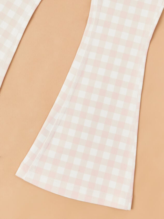 Lena Gingham Flare Leggings Detail 2 - TULLABEE