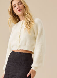 Seraphina Pearl and Bow Cardigan Detail 5 - TULLABEE