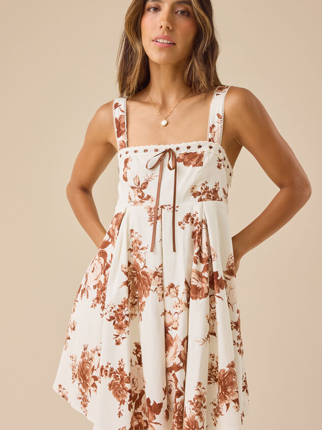 Bridget Floral Mini Dress Detail 3 - TULLABEE