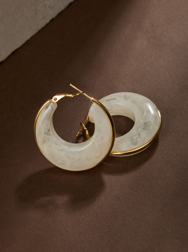 Elara Lined Hoop Earrings - TULLABEE