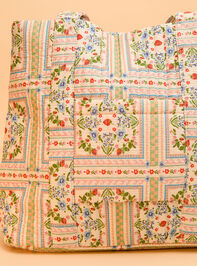 Cecile Quilted Tote Bag Detail 2 - TULLABEE