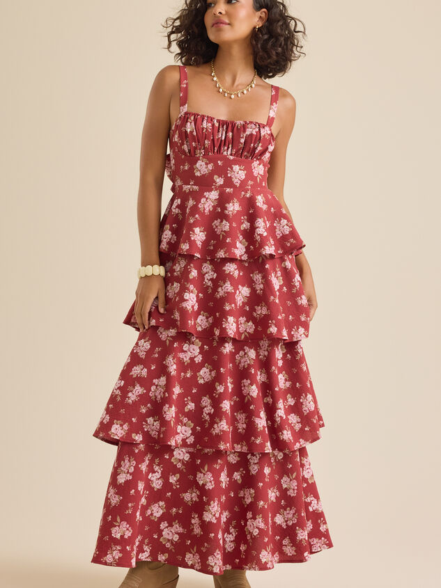 Zophia Layered Maxi Dress Detail 4 - TULLABEE