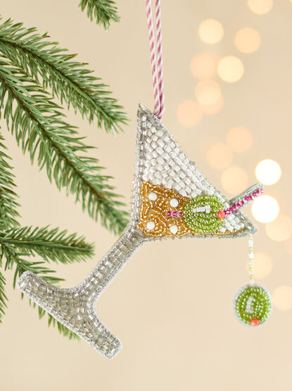 Martini Beaded Ornament - TULLABEE
