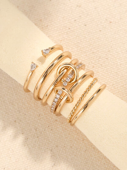 Dainty Layered Ring Set - TULLABEE