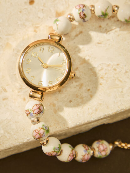Painted Bead Pull Tie Watch - TULLABEE