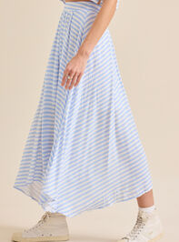 Alexis Linen Midi Skirt Detail 3 - TULLABEE