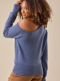Kinsley Asymmetrical Knit Sweater Detail 4 - TULLABEE