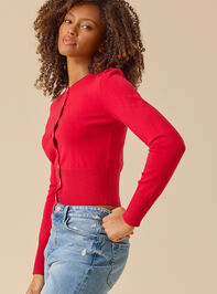 Amaya Heart Button Cardigan Detail 4 - TULLABEE