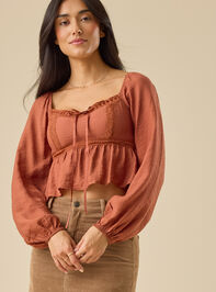 Blair Balloon Sleeve Babydoll Top - TULLABEE