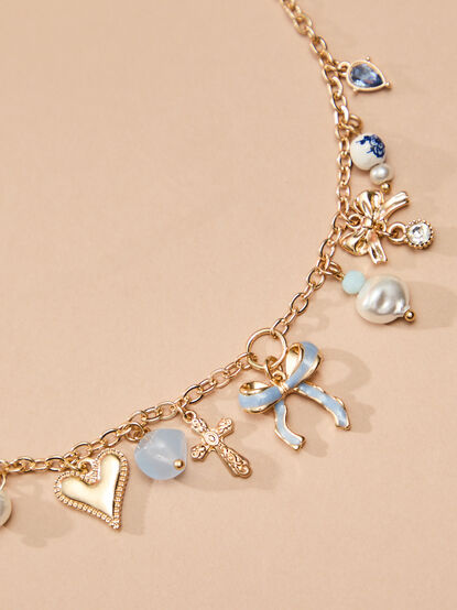 Bow & Bliss Charm Necklace - TULLABEE