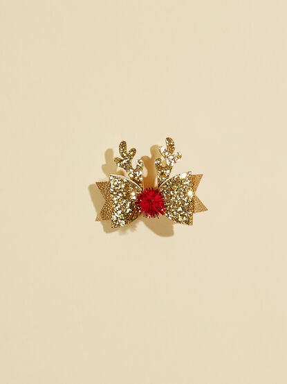 Reindeer Bow Clip - TULLABEE