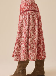 Amy Floral Midi Skirt Detail 3 - TULLABEE
