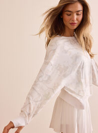 Moonlit Camo Circle Back Long Sleeve Detail 3 - TULLABEE