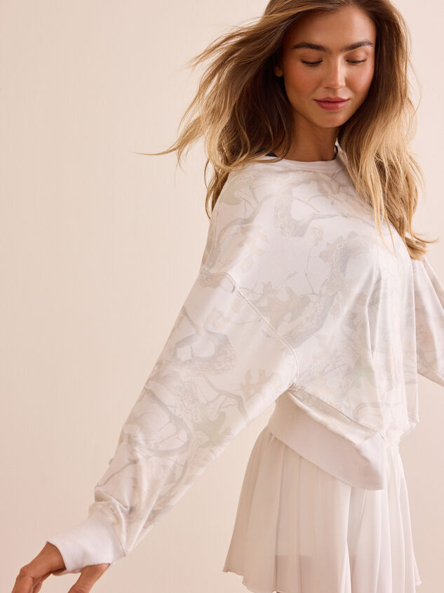 Moonlit Camo Circle Back Long Sleeve Detail 3 - TULLABEE