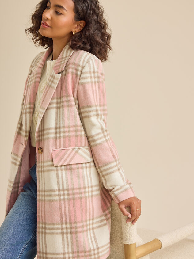 Robyn Plaid Peacoat Detail 4 - TULLABEE