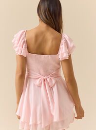 Lainey Double Layered Satin Romper Detail 2 - TULLABEE