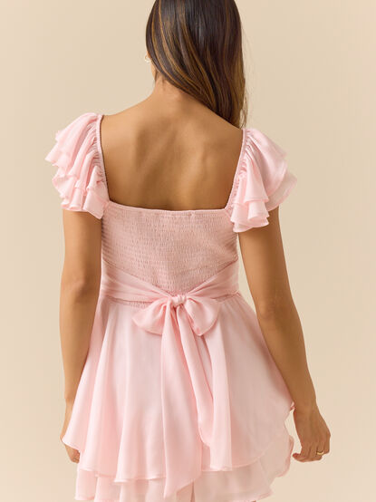 Lainey Double Layered Satin Romper - TULLABEE