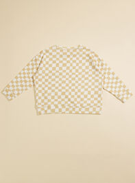Logan Checkered Sweatshirt Detail 2 - TULLABEE